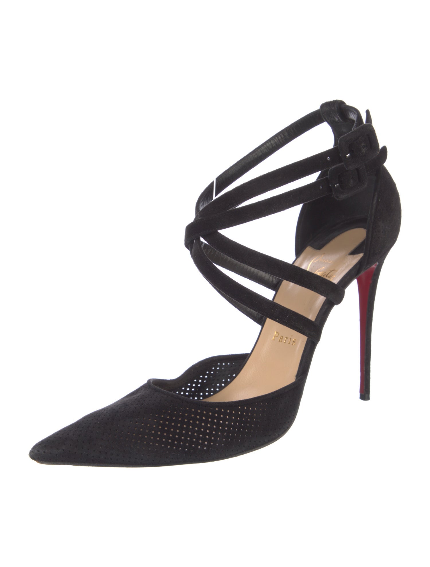 Christian Louboutin Suede D'Orsay Pumps