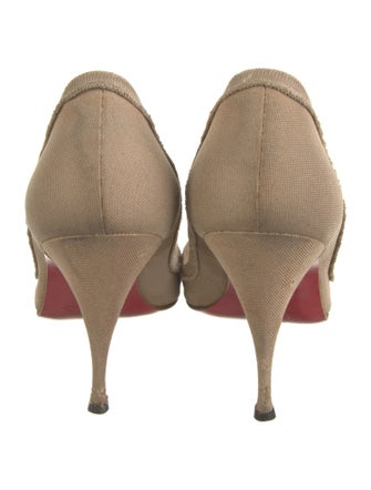 Christian Louboutin Canvas Bow Accents Pumps