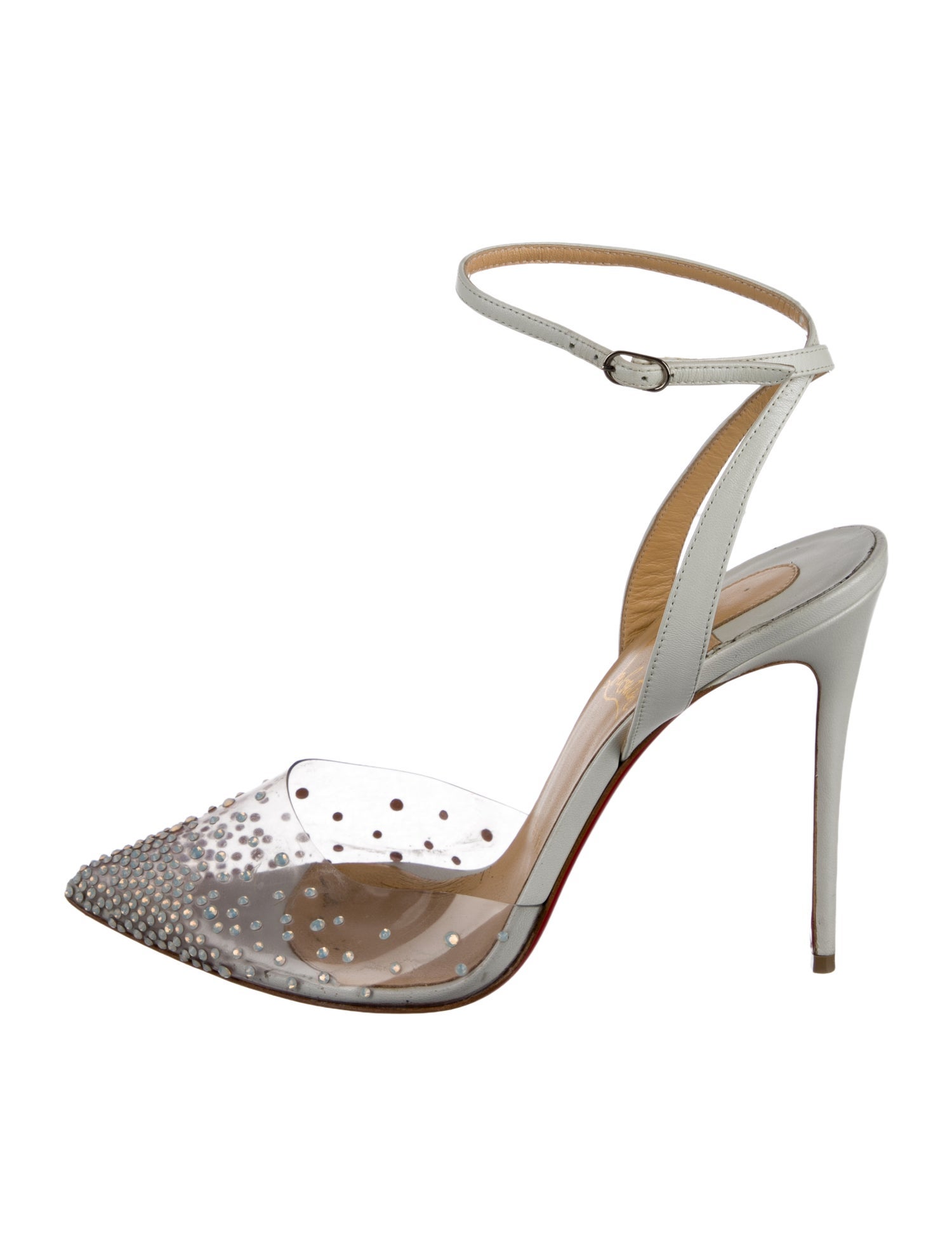 Christian Louboutin Spikaqueen PVC Slingback Pumps