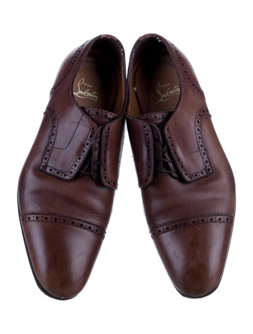 Christian Louboutin Leather Lasercut Accents Brogues