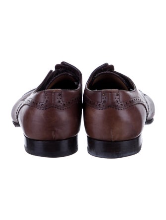 Christian Louboutin Leather Lasercut Accents Brogues