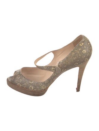 Christian Louboutin Lizard Printed Pumps