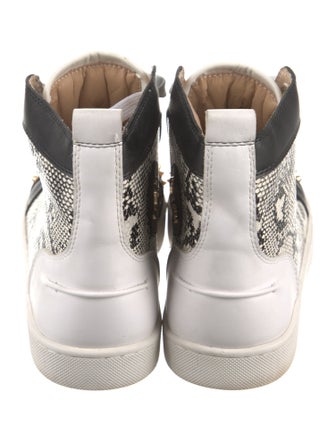 Christian Louboutin Snakeskin Animal Print Wedge Sneakers