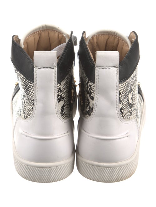 Christian Louboutin Snakeskin Animal Print Wedge Sneakers