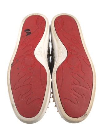 Christian Louboutin Snakeskin Animal Print Wedge Sneakers