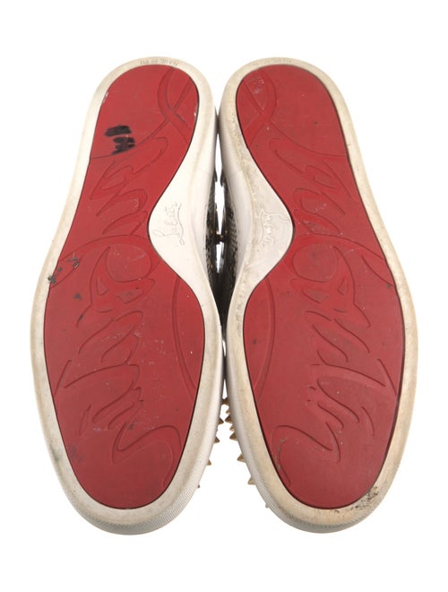 Christian Louboutin Snakeskin Animal Print Wedge Sneakers