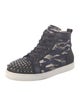 Christian Louboutin Spike Accents Printed Sneakers