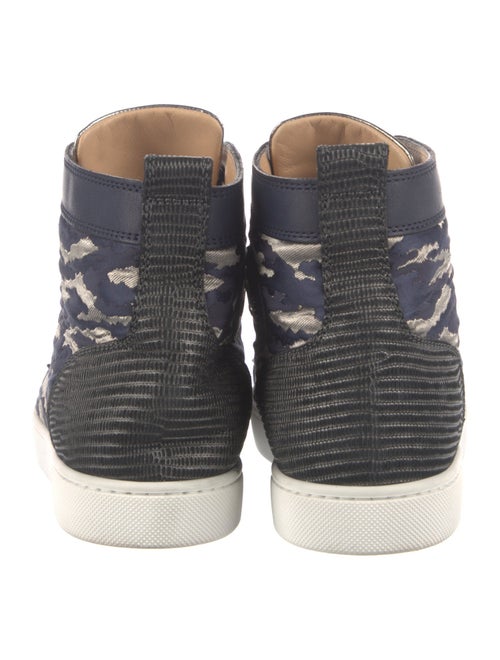 Christian Louboutin Spike Accents Printed Sneakers