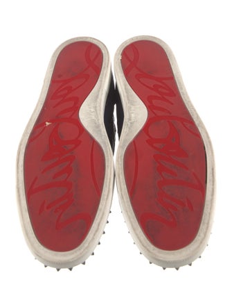 Christian Louboutin Spike Accents Printed Sneakers