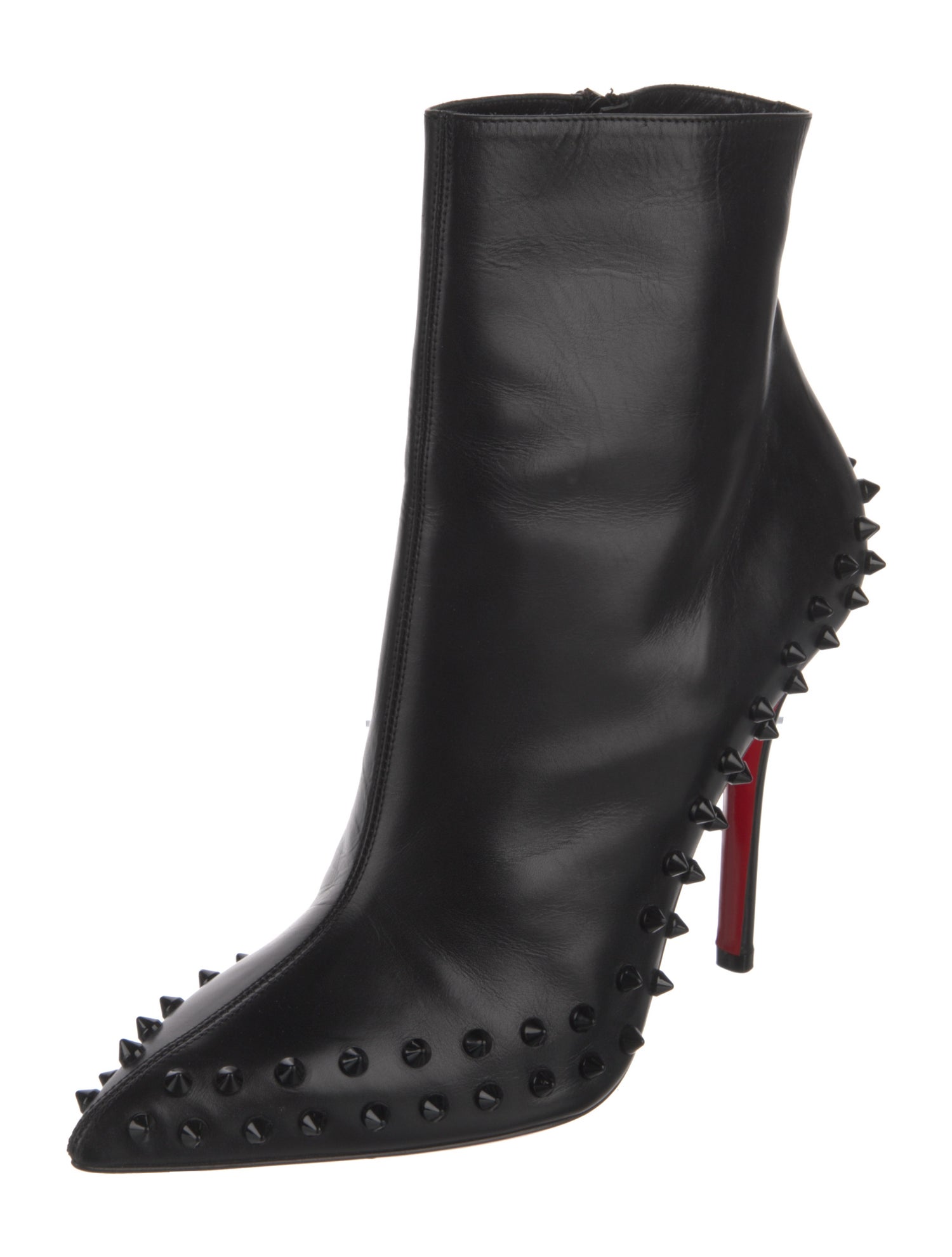 Christian Louboutin Spike Accents Leather Boots