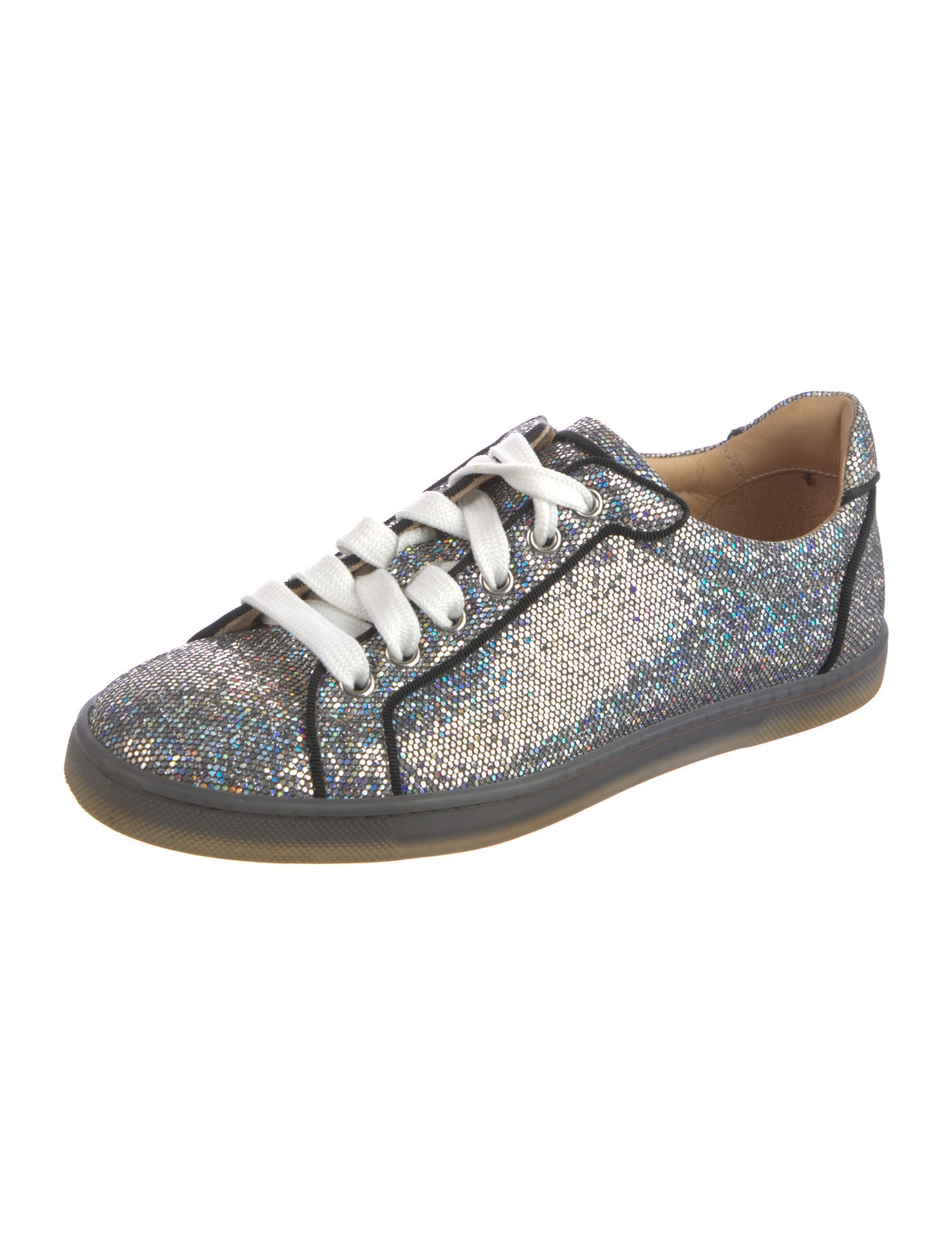 Christian Louboutin Glitter Printed Sneakers