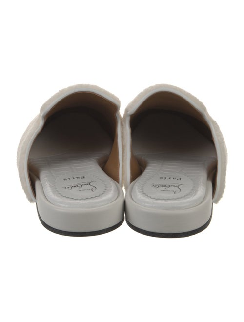 Christian Louboutin Shearling Embroidered Accent Slippers