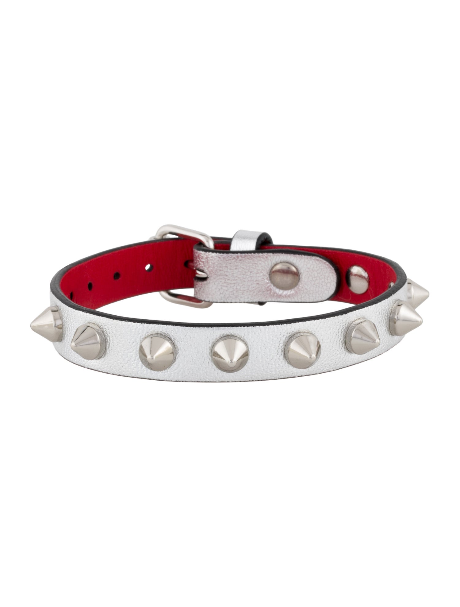 Christian Louboutin Leather Studded Wrap Bracelet