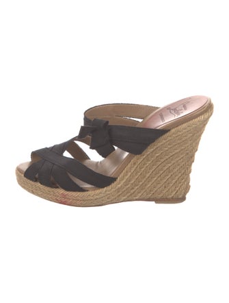 Christian Louboutin Nylon Bow Accents Espadrilles