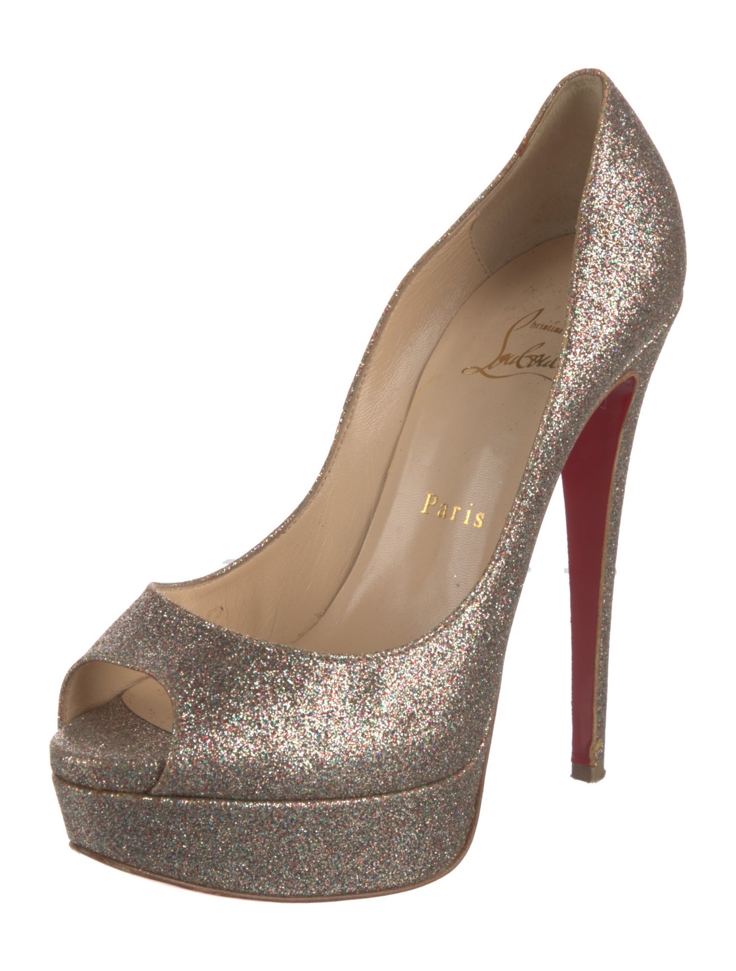 Christian Louboutin Glitter Glitter Accents Pumps