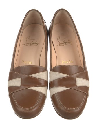 Christian Louboutin Leather Colorblock Pattern Loafers