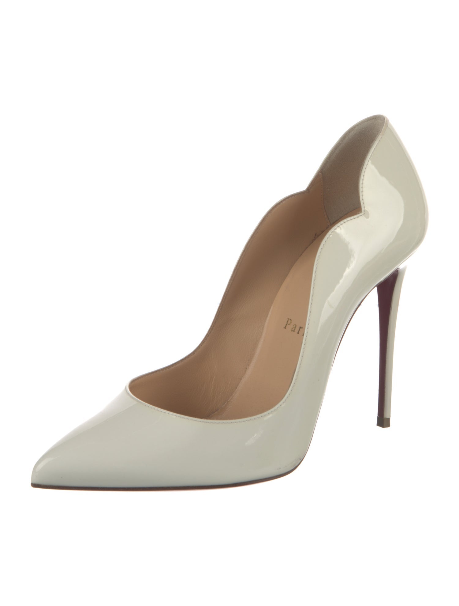 Christian Louboutin Patent Leather Scalloped Accent