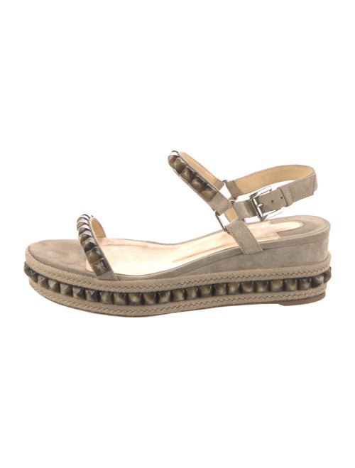 Christian Louboutin Suede Studded Accents Espadrilles