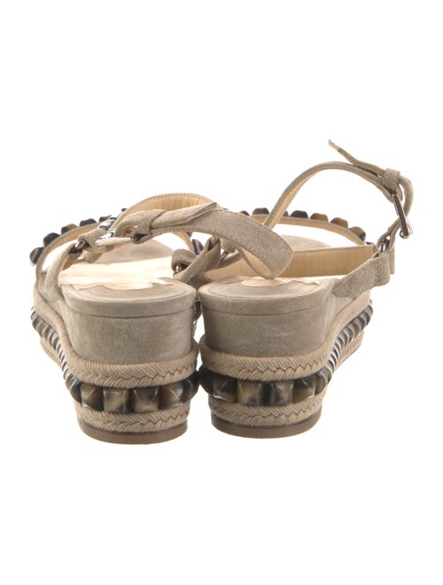 Christian Louboutin Suede Studded Accents Espadrilles