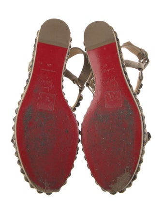 Christian Louboutin Suede Studded Accents Espadrilles