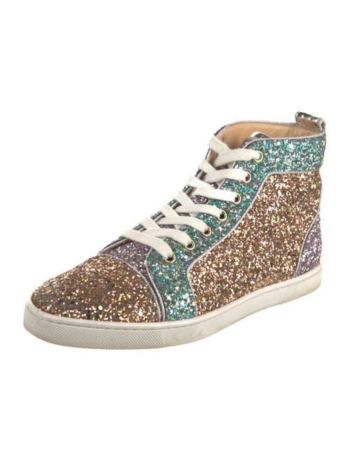 Christian Louboutin Glitter Colorblock Pattern Sneakers