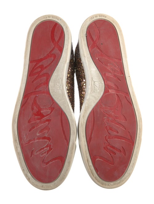 Christian Louboutin Glitter Colorblock Pattern Sneakers