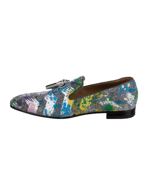 Christian Louboutin Sequins Printed Loafers