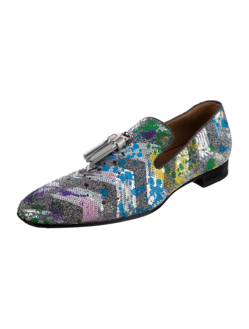 Christian Louboutin Sequins Printed Loafers