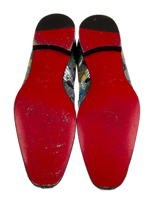 Christian Louboutin Sequins Printed Loafers