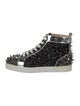 Christian Louboutin Spike Accents Velvet Sneakers