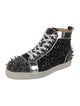 Christian Louboutin Spike Accents Velvet Sneakers