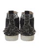 Christian Louboutin Spike Accents Velvet Sneakers