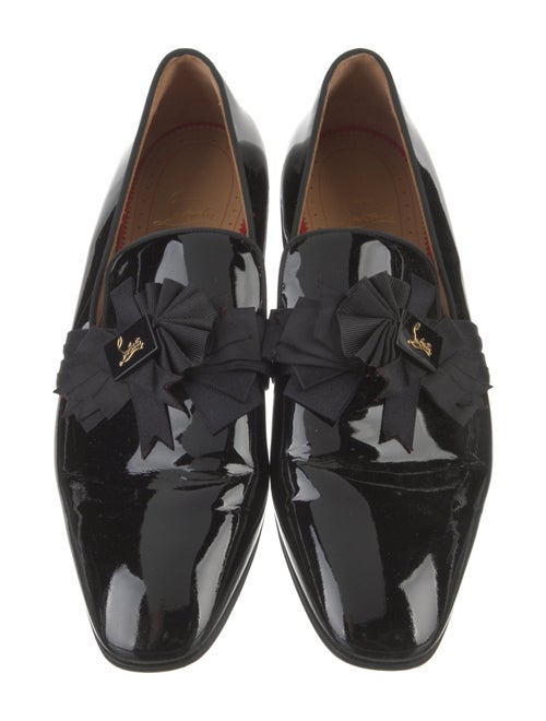 Christian Louboutin Spike Accents Patent Leather Monk Straps
