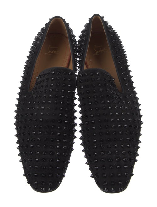 Christian Louboutin Spike Accents Suede Loafers