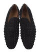 Christian Louboutin Spike Accents Suede Loafers