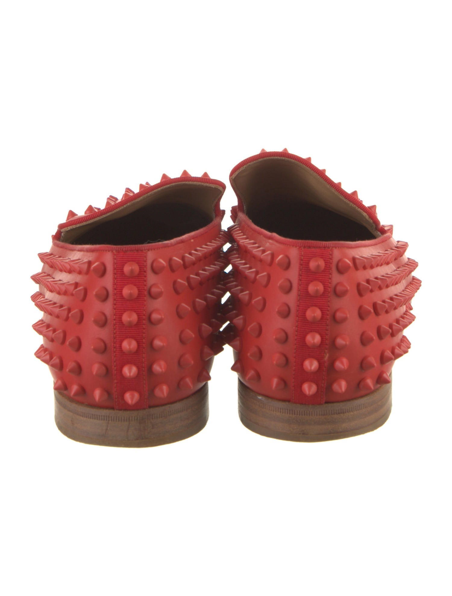Christian Louboutin Spike Accents Leather Loafers