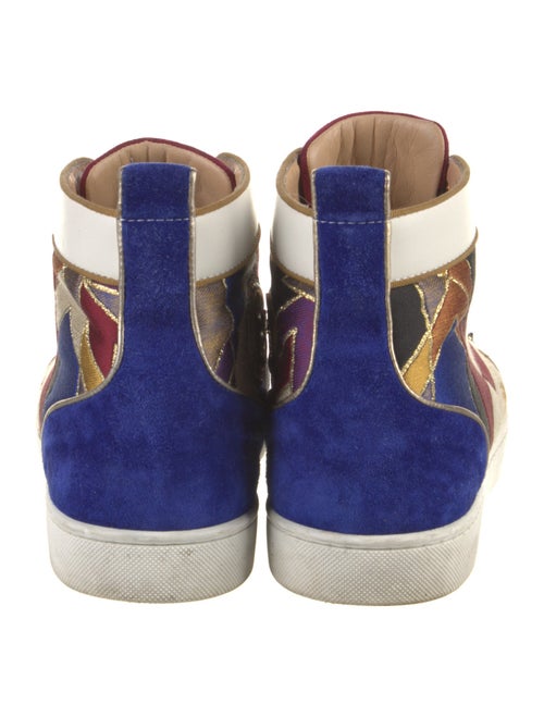 Christian Louboutin Spike Accents Printed Sneakers