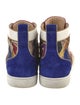 Christian Louboutin Spike Accents Printed Sneakers