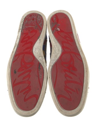 Christian Louboutin Spike Accents Printed Sneakers