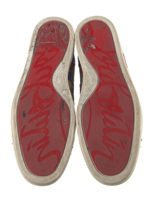 Christian Louboutin Spike Accents Printed Sneakers