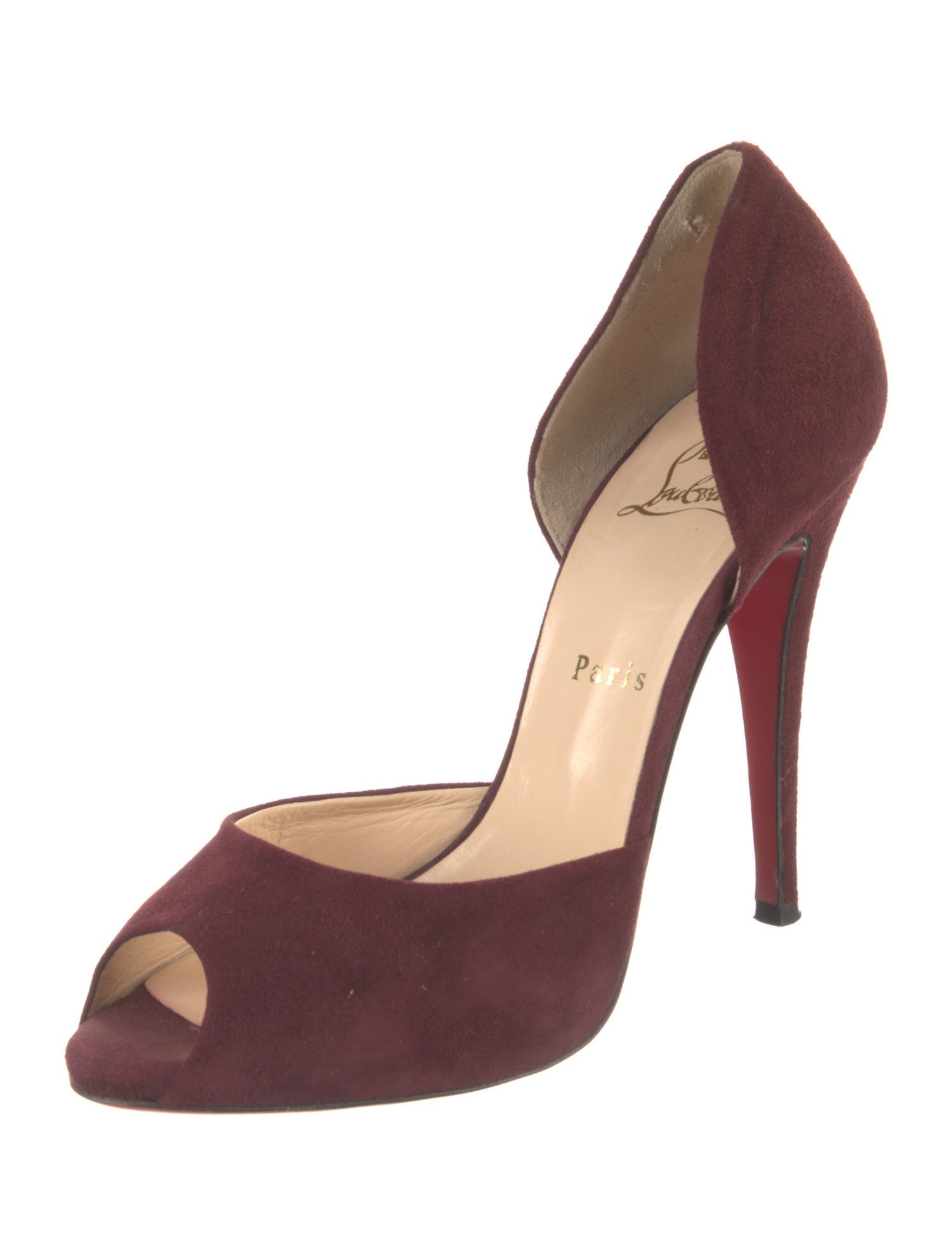 Christian Louboutin Suede D'Orsay Pumps
