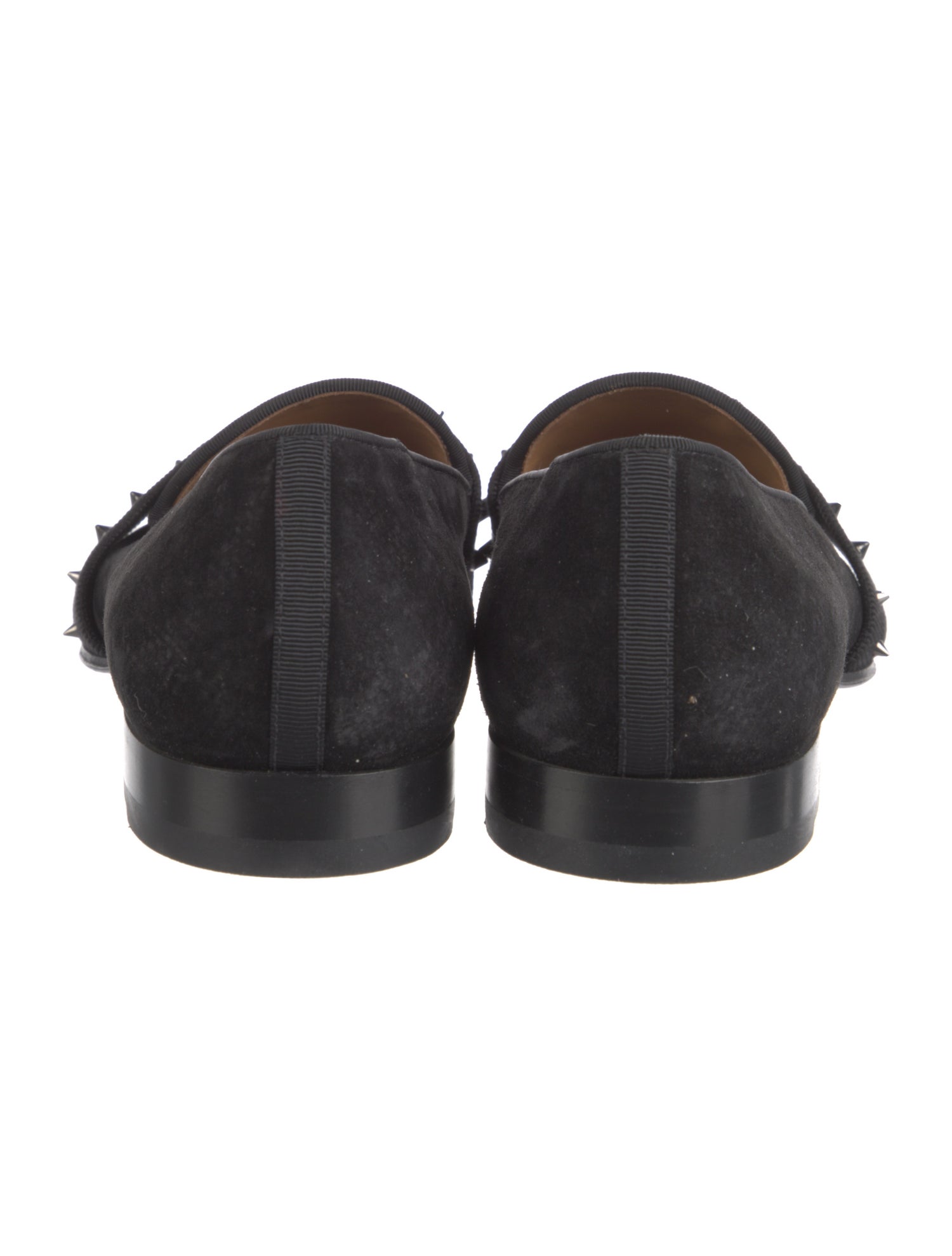 Christian Louboutin Spike Accents Suede Loafers