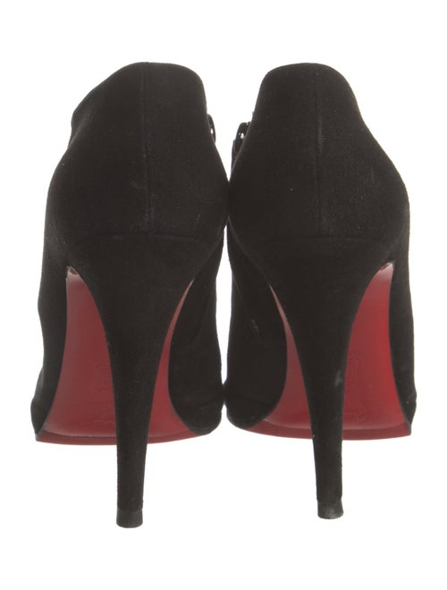 Christian Louboutin Suede Fringe Trim Accent Lace-Up Boots