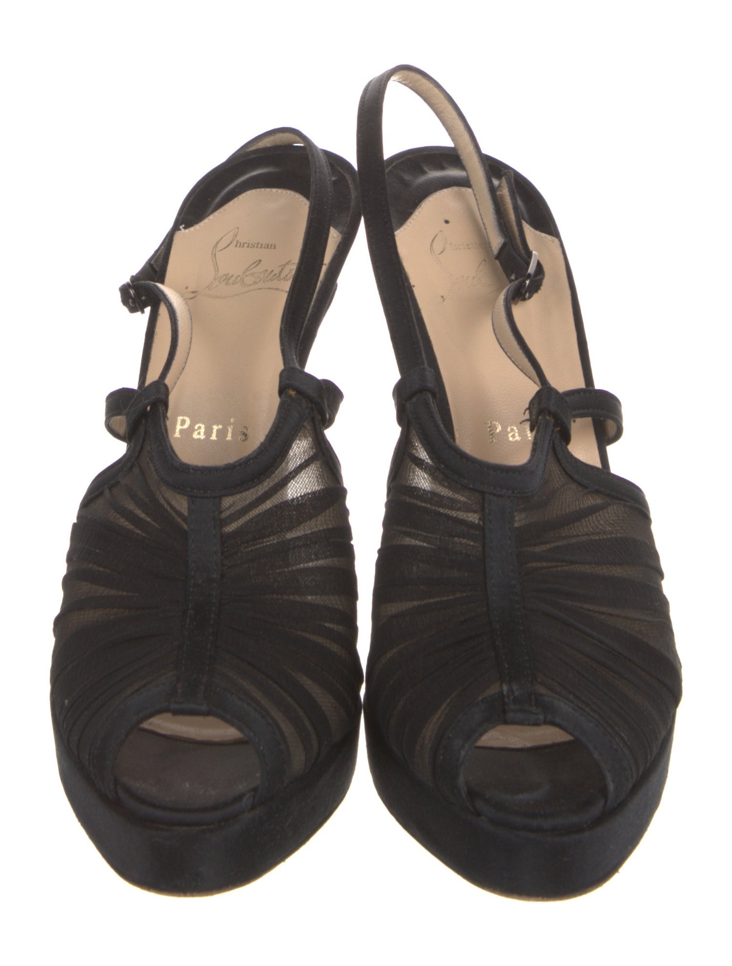 Christian Louboutin Spike Accents T-Strap Pumps