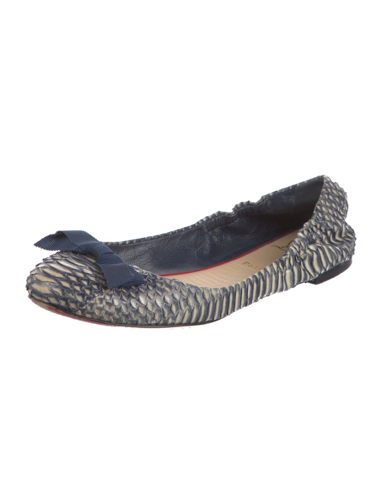 Christian Louboutin Alligator Animal Print Ballet Flats