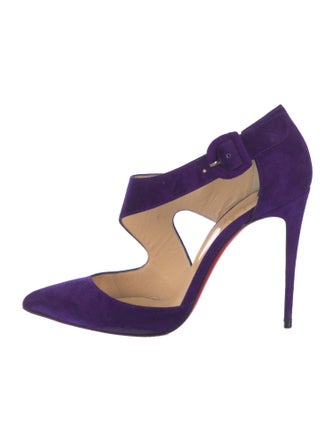 Christian Louboutin Sharpeta 100 Suede Pumps