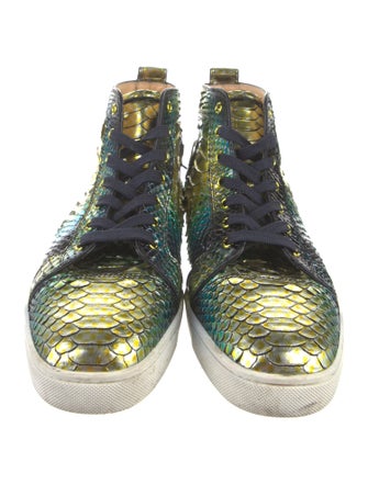 Christian Louboutin Python Animal Print Sneakers