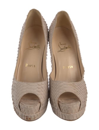 Christian Louboutin Snakeskin Animal Print Pumps