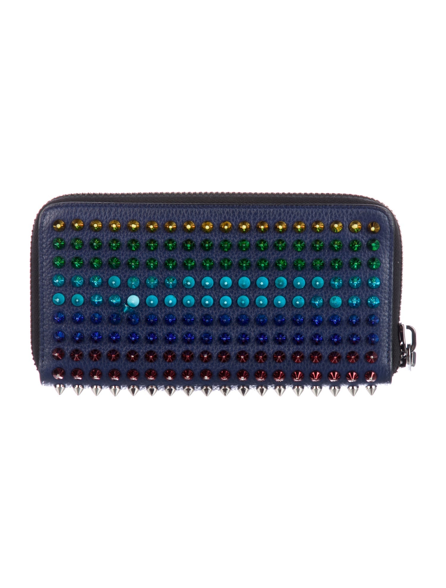 Christian Louboutin Spike Accents Leather Continental Wallet