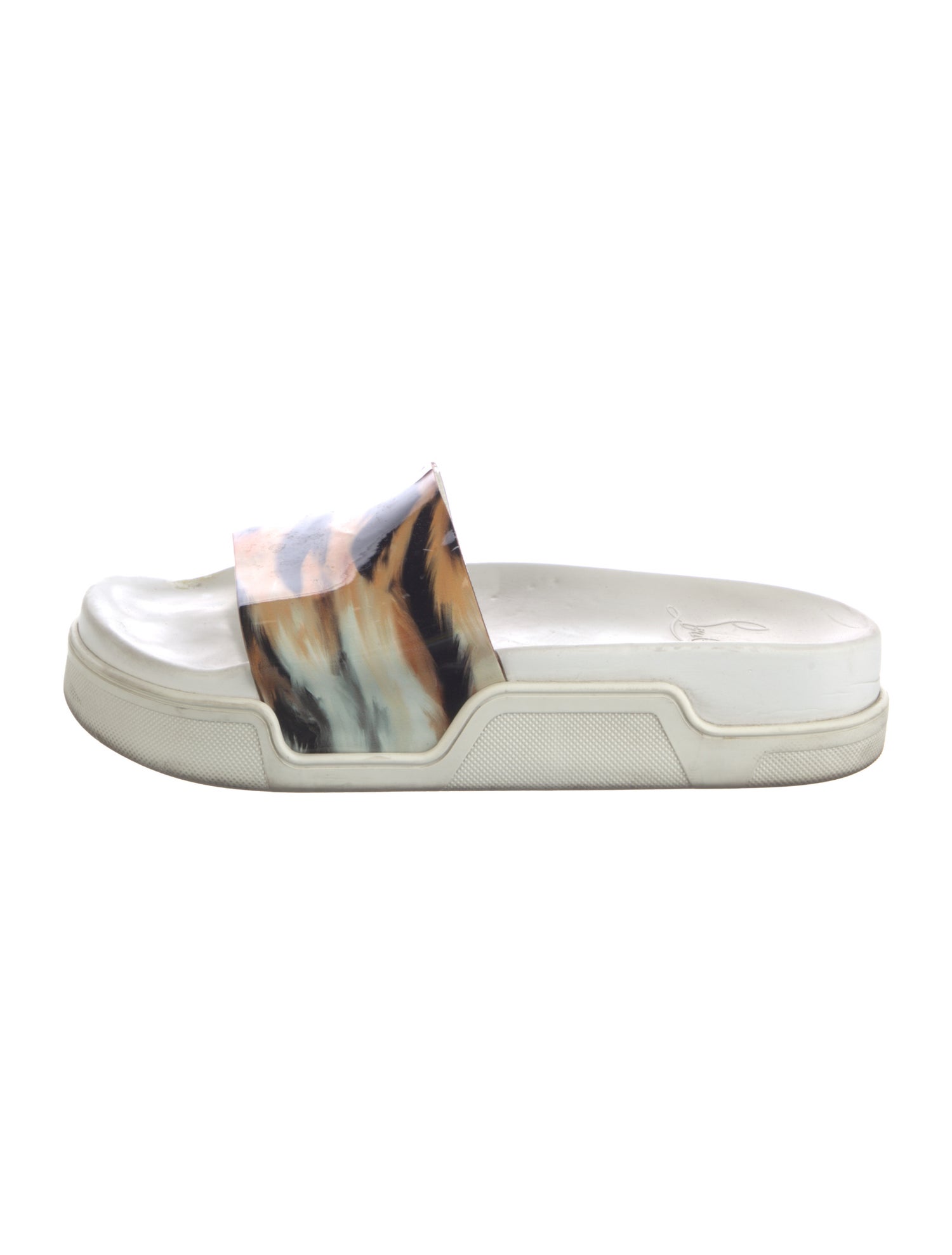 Christian Louboutin Rubber Printed Slides